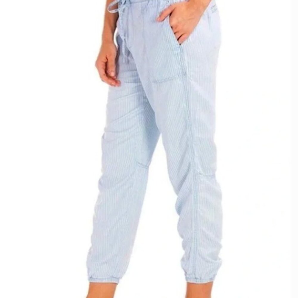 Gap Blue Stripe Soft Cotton Jogger Pants - Large